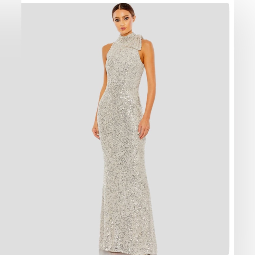 MacDuggal Gold Sequin Dress